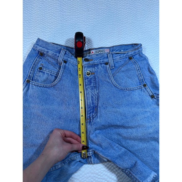 Vintage ZENA Jeans Denim Shorts Womens High Waist Frayed Hem Light Wash Vintage‎ - Picture 5 of 7